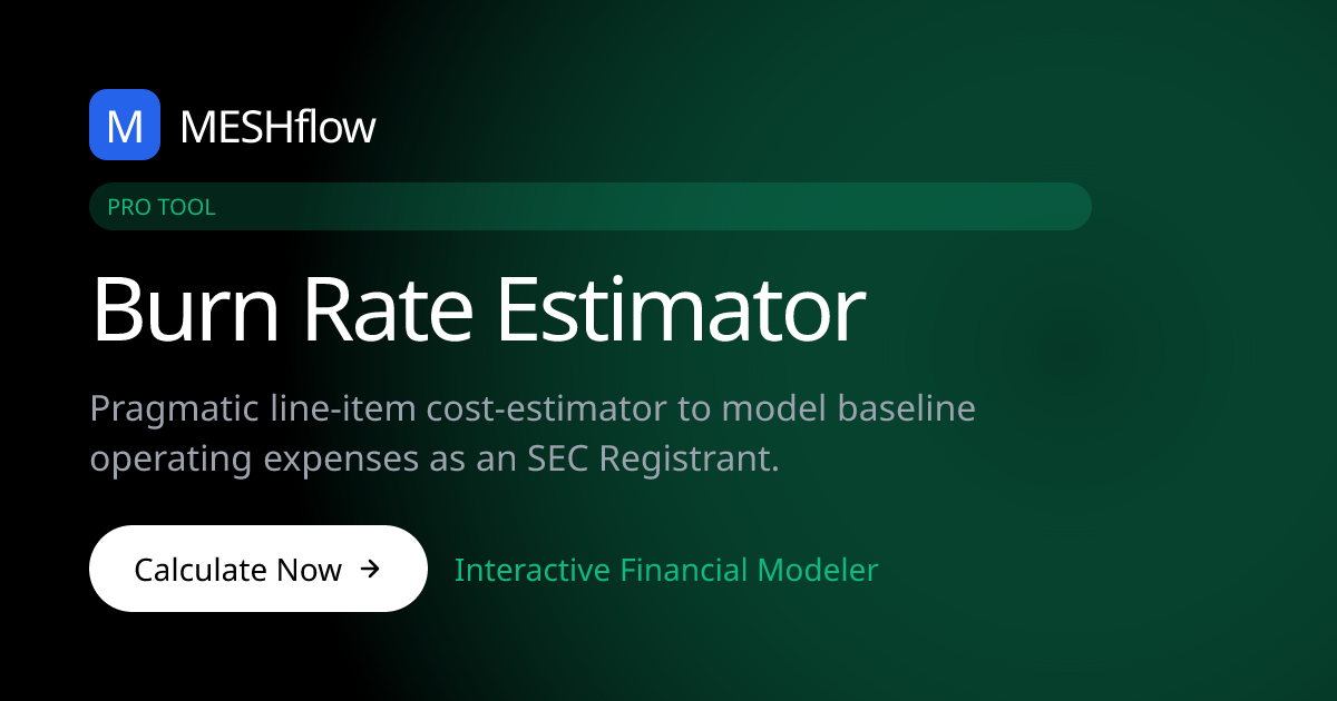 Public Company Burn Rate Estimator | Meshflow