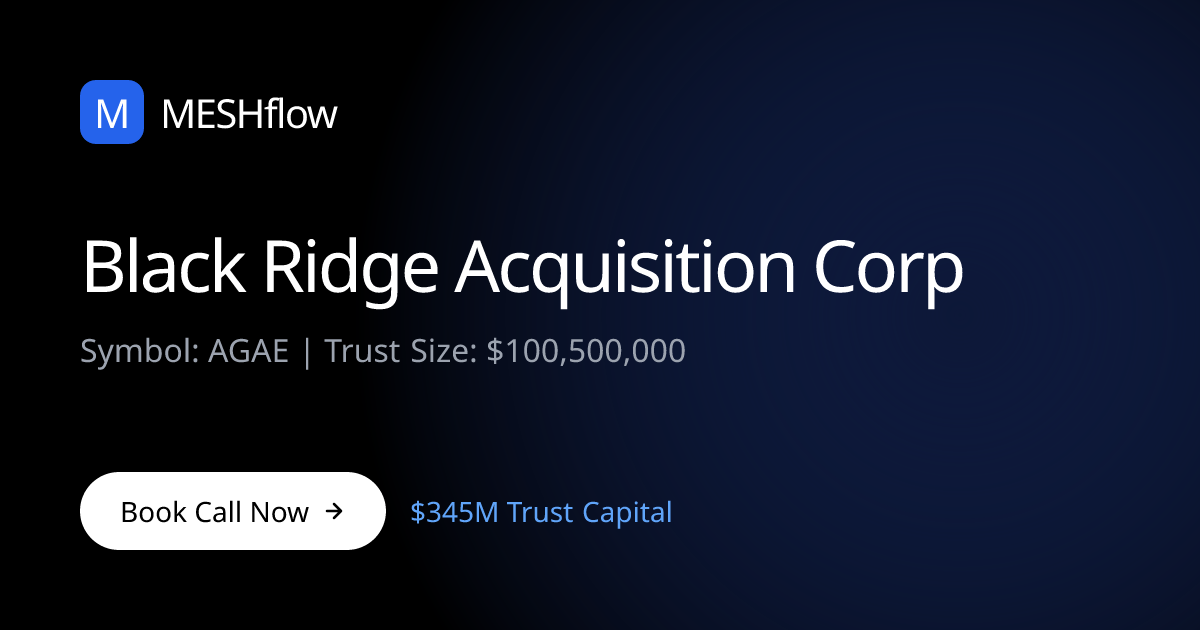 Black Ridge Acquisition Corp (AGAE) | Meshflow