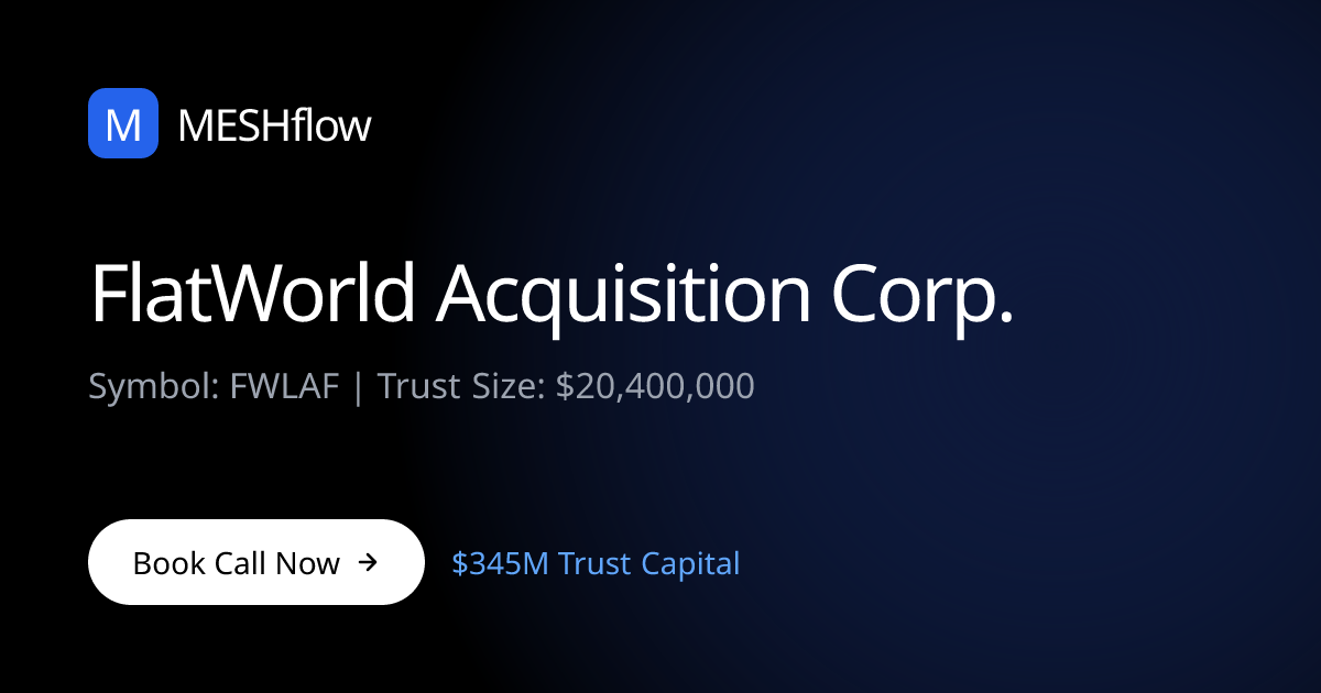 FlatWorld Acquisition Corp. (FWLAF) | Meshflow