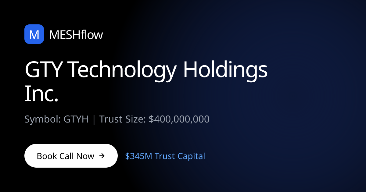 GTY Technology Holdings Inc. (GTYH) | Meshflow