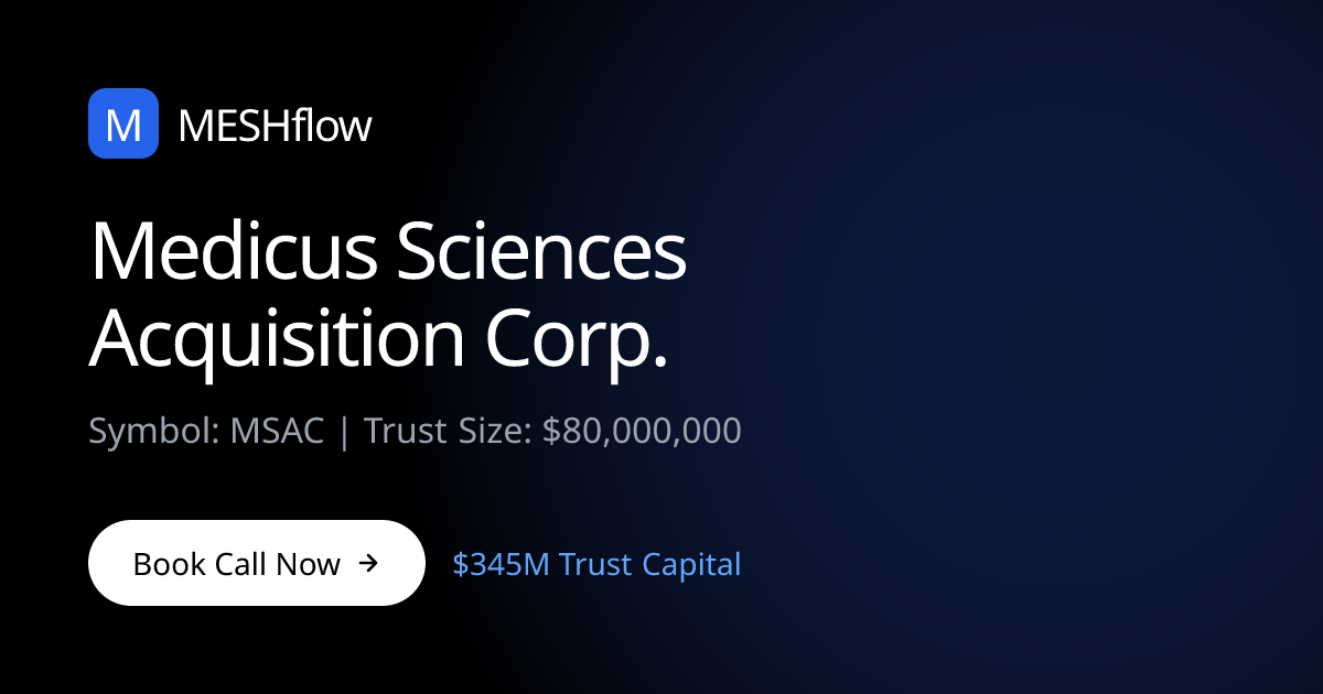 Medicus Sciences Acquisition Corp. (MSAC) | Meshflow